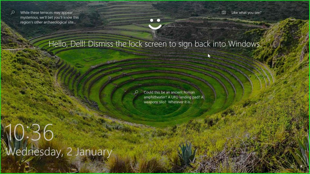 Face lock on your PC